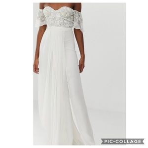 Tall Off Shoulder Embellished Maxi Dress